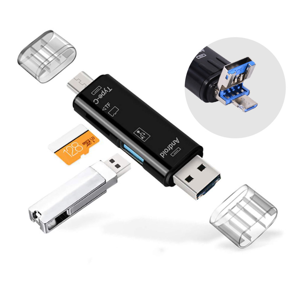 3in1 ��Ƽ ī�� ������ USB, CŸ��, 5�� ��Ʈ��, �º���, ����Ʈ��